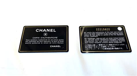 chanel clothing tag|authentic Chanel card.